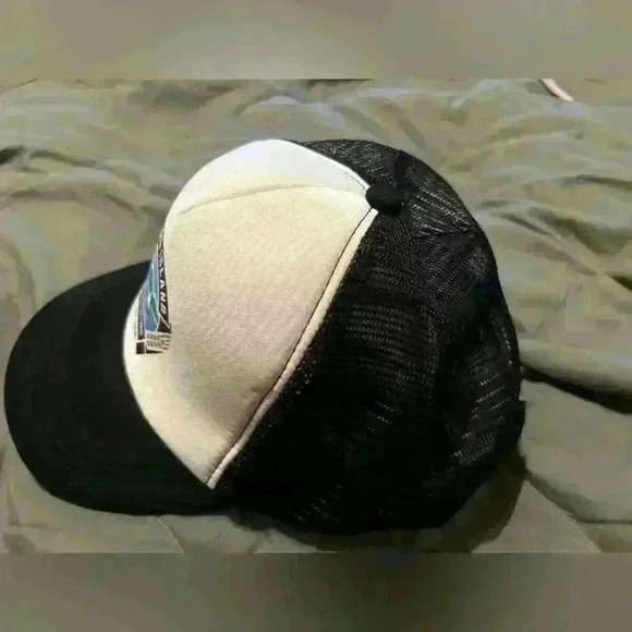 Bow Island Brewing truckers hat with adjustable back, black and white. - Picture 2 of 4